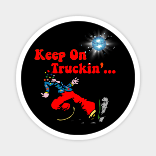 Keep on Truckin - cmyk w Stars and Disco Ball x 300 Magnet